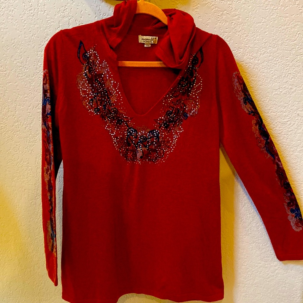 Sparkly, Hooded One World Thin Sweater